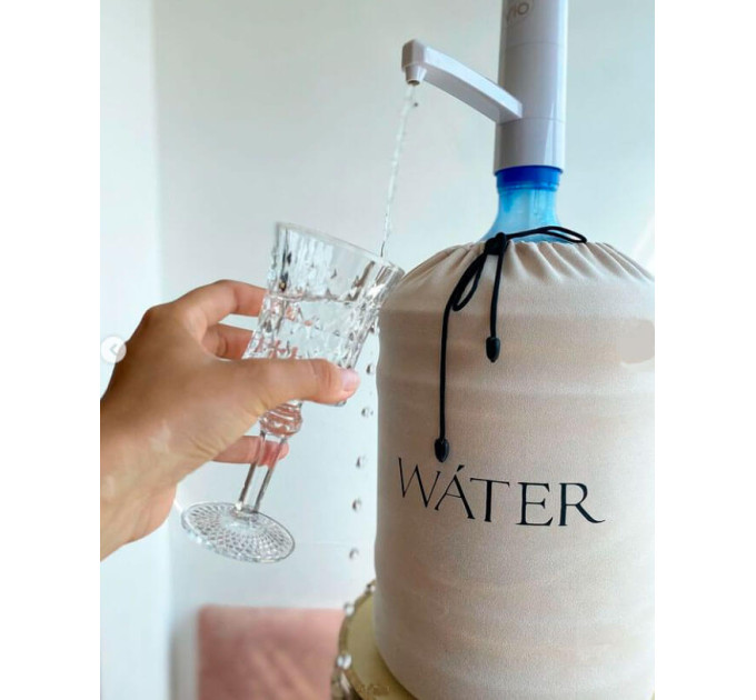 Купити Чохол на бутель 19 л "Water" бежевий на кулер