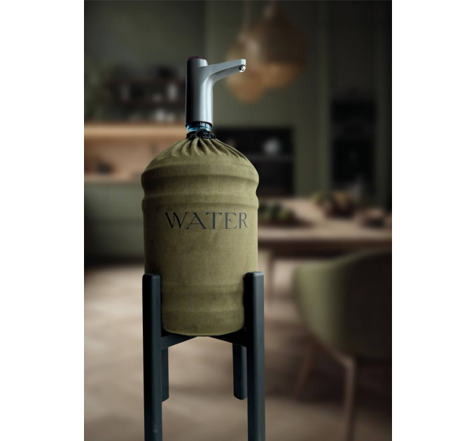 Декоративний зелений Чохол для Бутля "Water" 